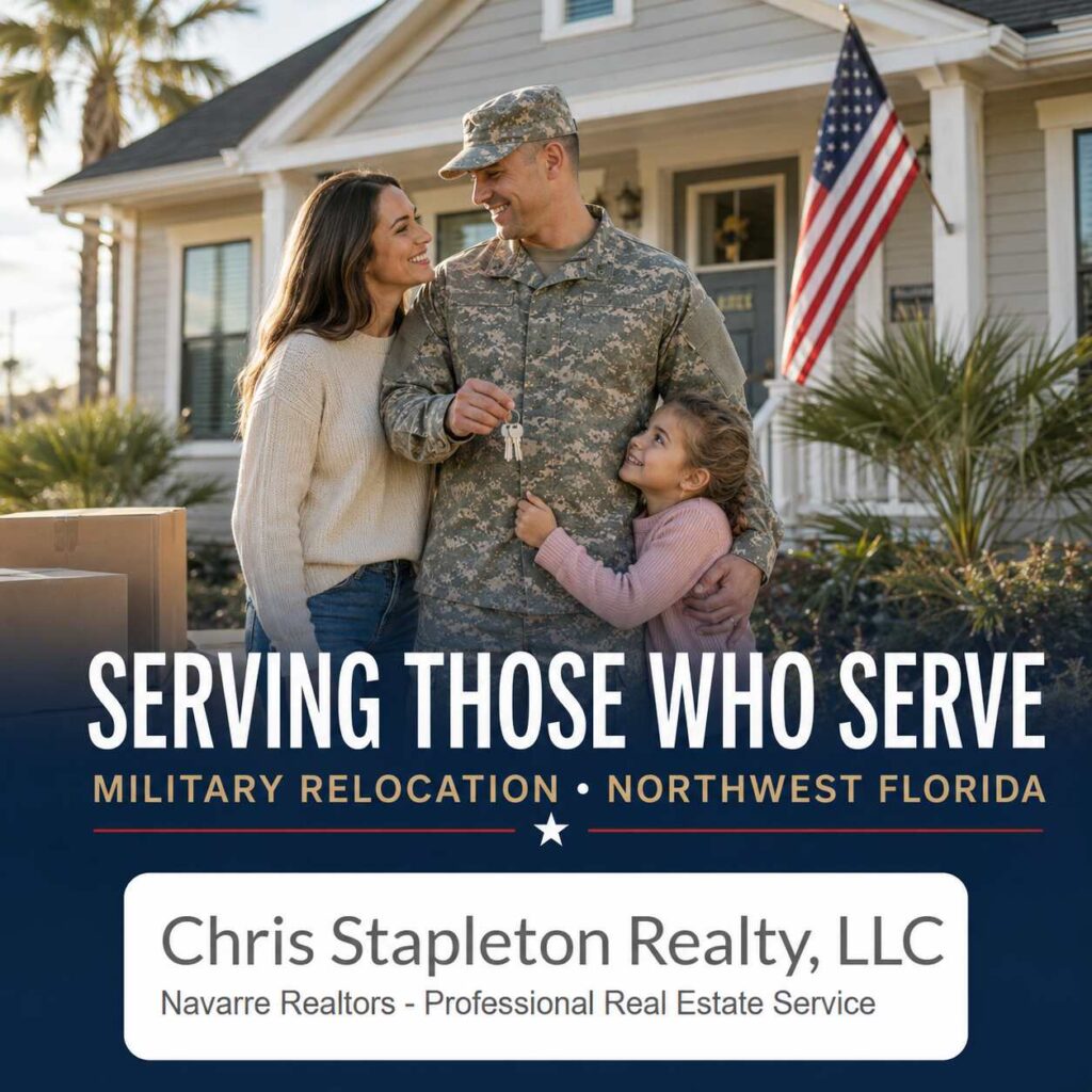 Military family relocating to a home with Chris Stapleton Realty in Navarre, Florida